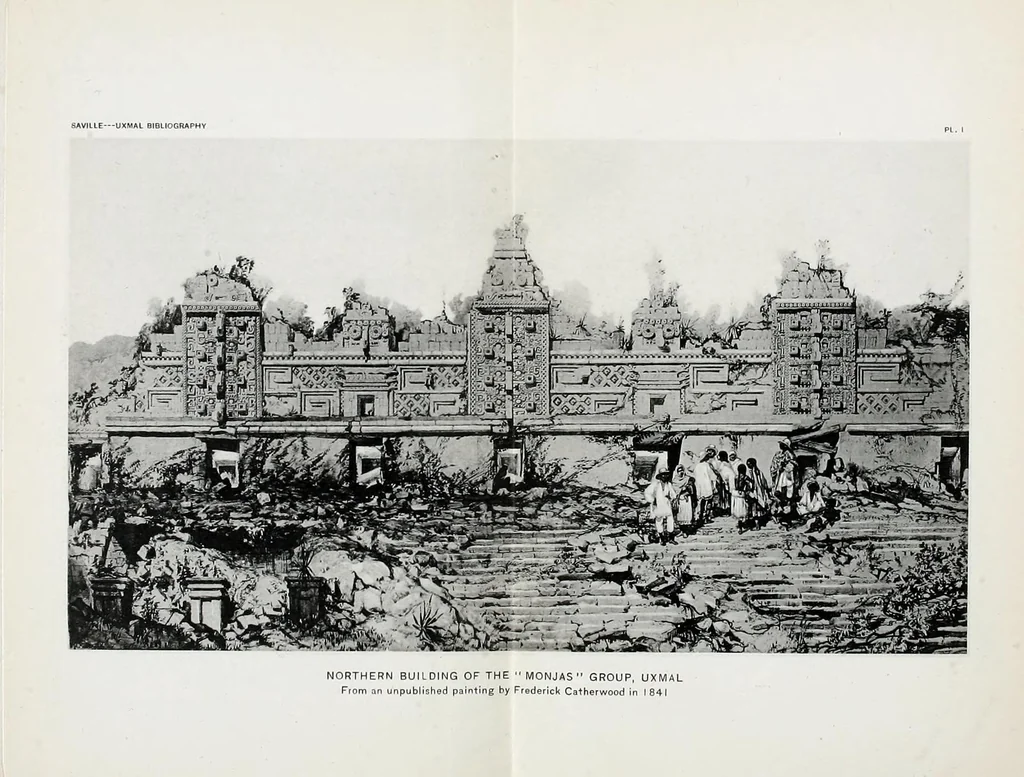 An illustration from Bibliographic notes on Uxmal, Yucatan, 1921, leaf 53