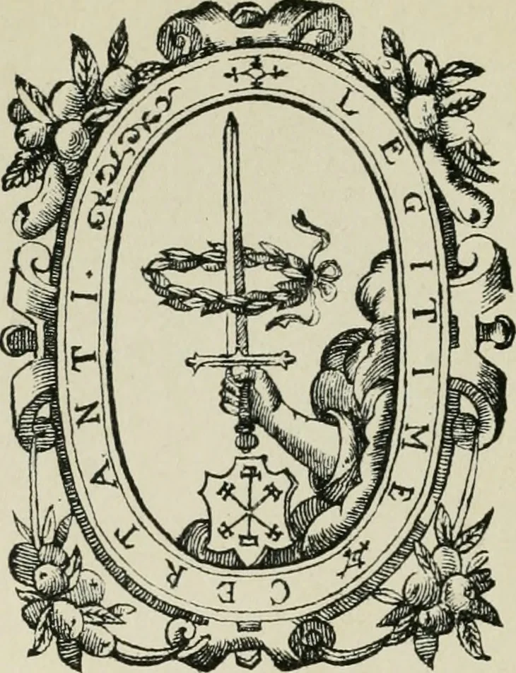 An illustration from Bibliographie gantoise. Recherches sur la vie et les travaux des imprimeurs de Gand (1483-1850), 1858, leaf 360