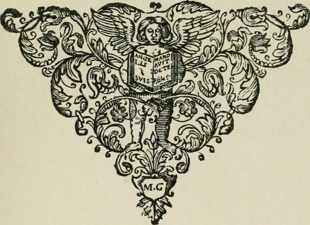 An illustration from Bibliographie gantoise. Recherches sur la vie et les travaux des imprimeurs de Gand (1483-1850), 1858, leaf 362