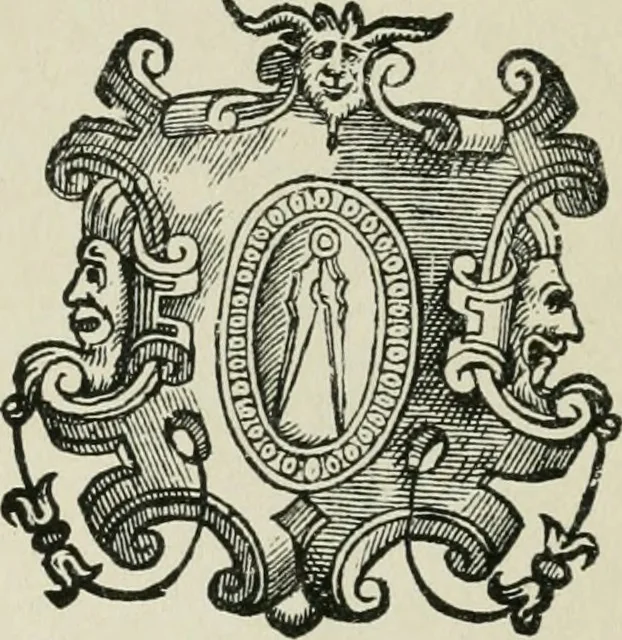 An illustration from Bibliographie gantoise. Recherches sur la vie et les travaux des imprimeurs de Gand (1483-1850), 1858, leaf 364