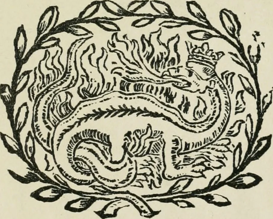 An illustration from Bibliographie gantoise. Recherches sur la vie et les travaux des imprimeurs de Gand (1483-1850), 1858, leaf 366
