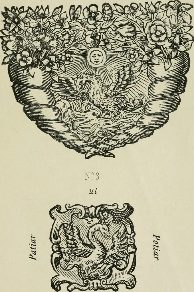 An illustration from Bibliographie gantoise. Recherches sur la vie et les travaux des imprimeurs de Gand (1483-1850), 1858, leaf 368