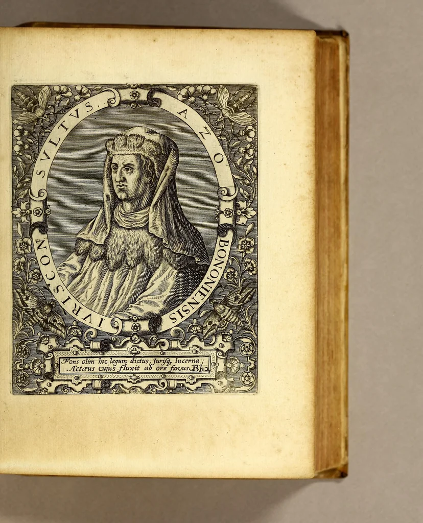 An illustration from Bibliotheca, chalcographica illustrium virtute atque eruditione in tota Europa, clarissimorum virorum theologorum, jurisconsultorum, medicorum, historicorum, geographorum, politicorum, philosophorum, poetarum, musicorum, aliorumque., 1650, leaf 207