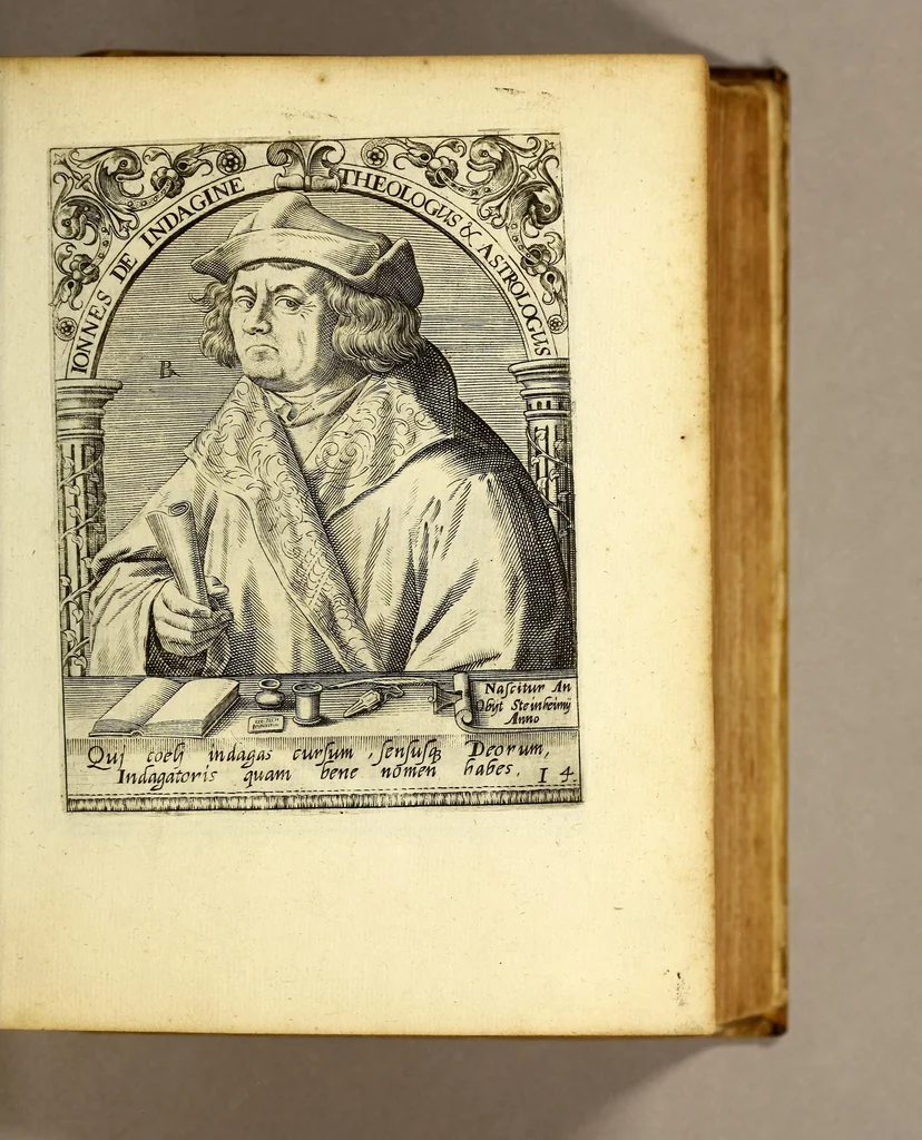 An illustration from Bibliotheca, chalcographica illustrium virtute atque eruditione in tota Europa, clarissimorum virorum theologorum, jurisconsultorum, medicorum, historicorum, geographorum, politicorum, philosophorum, poetarum, musicorum, aliorumque., 1650, leaf 83