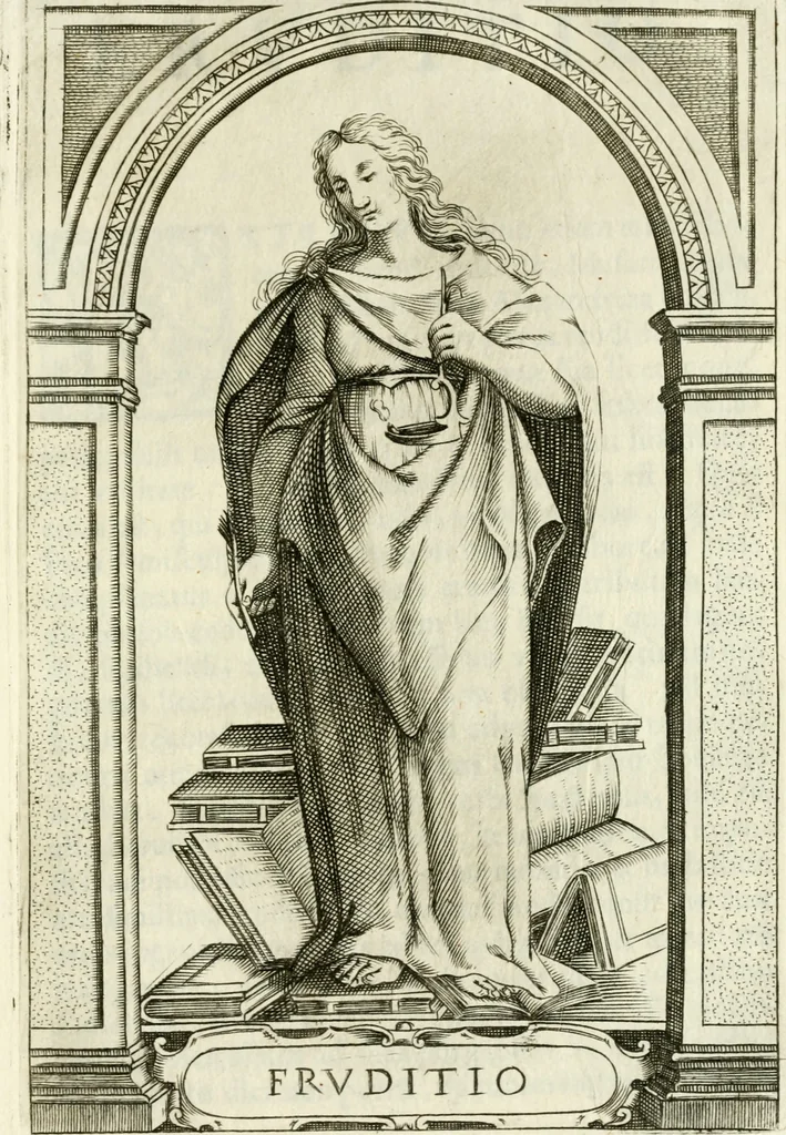 An illustration from Bibliothecae Alexandrinae icones symbolicae p. d. Christofori Giardae ... elogiis illustratae, 1626, leaf 206