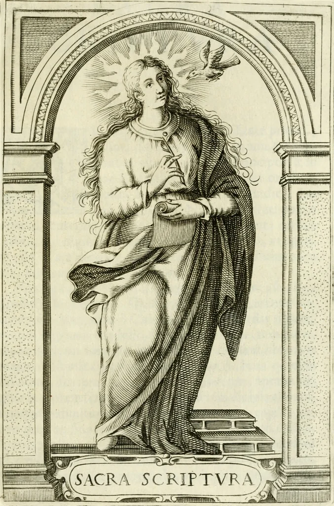 An illustration from Bibliothecae Alexandrinae icones symbolicae p. d. Christofori Giardae ... elogiis illustratae, 1626, leaf 24