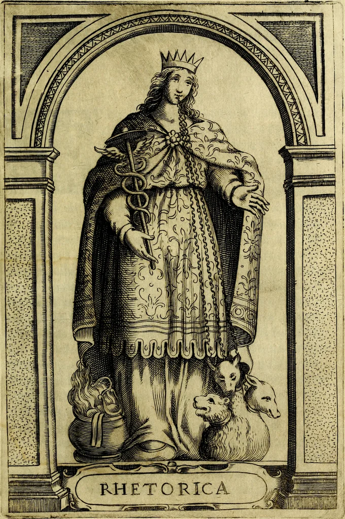 An illustration from Bibliothecae Alexandrinae icones symbolicae P.D. Christofori Giardae cler. reg. S. Pauli elogiis illustratae, 1628, leaf 118