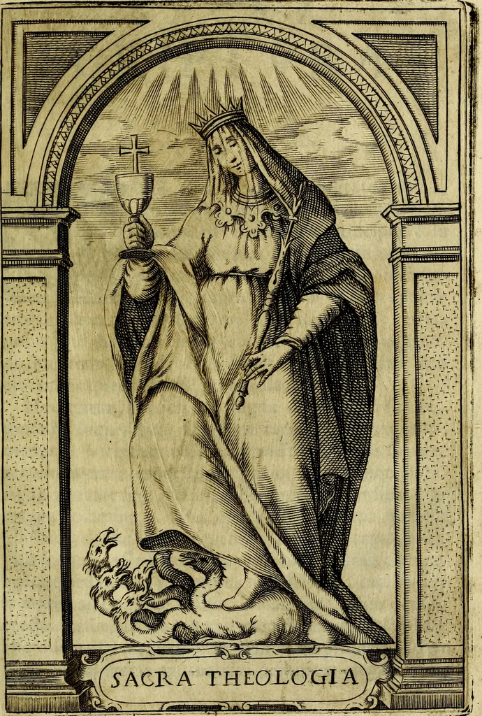 An illustration from Bibliothecae Alexandrinae icones symbolicae P.D. Christofori Giardae cler. reg. S. Pauli elogiis illustratae, 1628, leaf 26