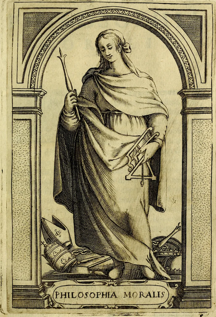 An illustration from Bibliothecae Alexandrinae icones symbolicae P.D. Christofori Giardae cler. reg. S. Pauli elogiis illustratae, 1628, leaf 86