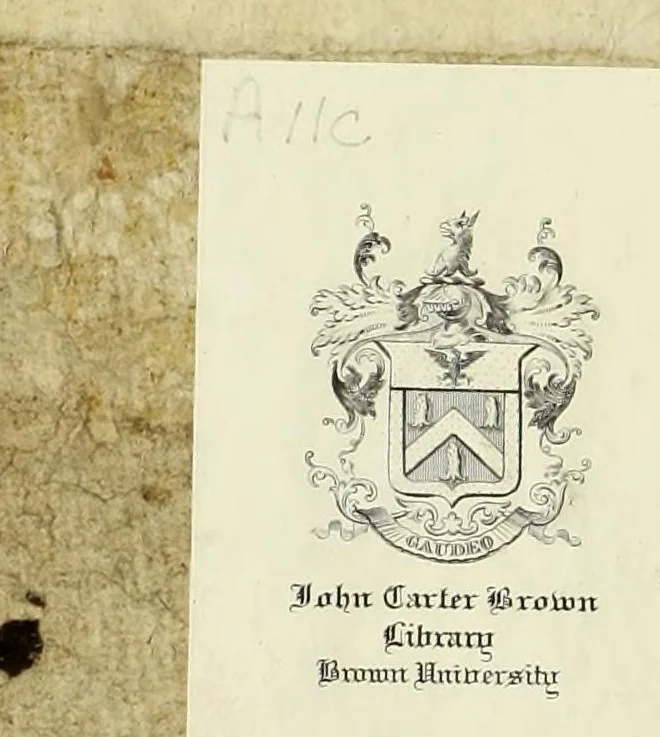 An illustration from Bibliotheca exotica, : sive catalogus officinalis librorum peregrinis linguis vsualibus scriptorum, videlicet Gallica, Italica, Hispanica, Belgica, Anglica, Danica, Bohemica, Vngarica, &c. omnium, quotquot in officinis bibliopolarum indigari potuerunt, & in Nundinis Francofurtensibus prostant, ac venales habentur. : La bibliotheque vniversail, contenant le catalogue de tous les liures, qui ont estè imprimes ce siecle passè, aux langues françoise, italien[n]e, espaignole, & autres ... despuis l'an, 1500. iusques à l'an present 1610. ., 1610, leaf 2
