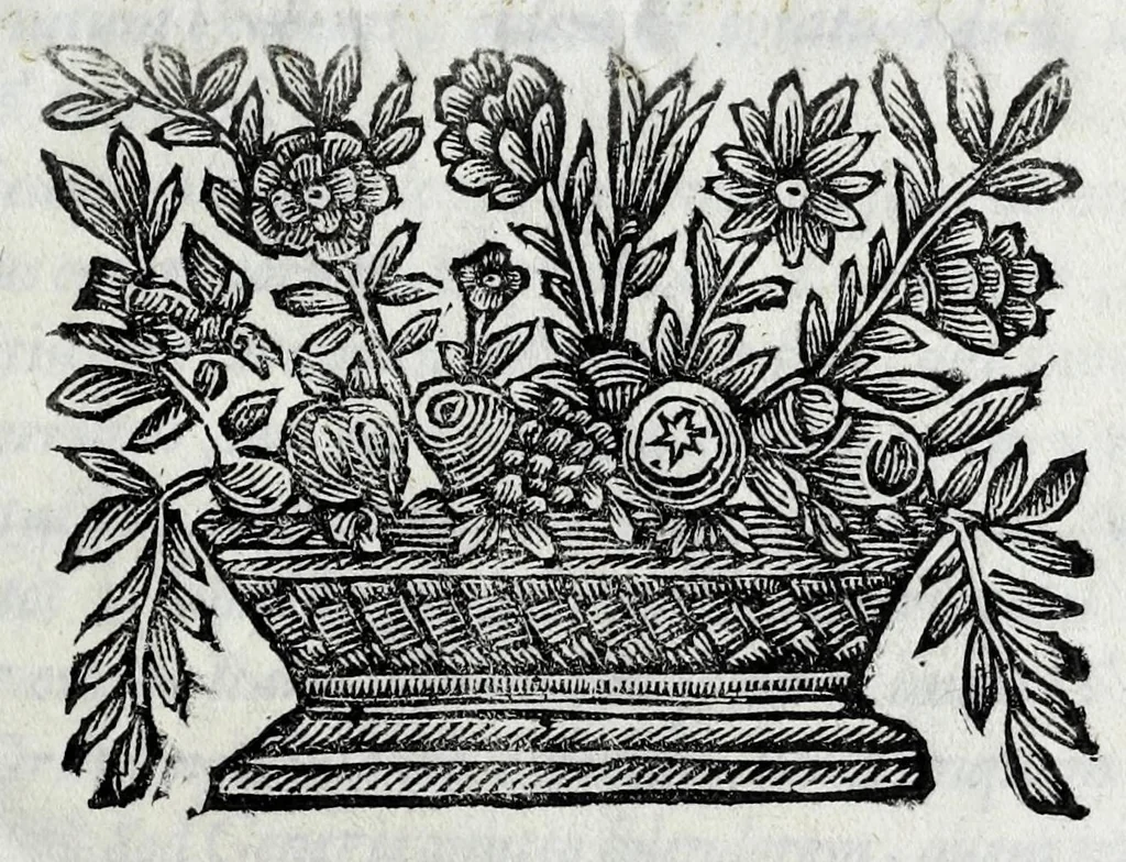 An illustration from Bibliotheca scriptorum Ordinis Minorum S. Francisci Capucinorum, 1691, leaf 7