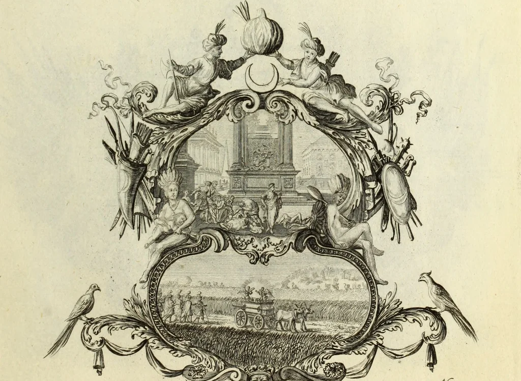 An illustration from Biblisches Engel- u. Kunst Werck : alles das jenige, was in heiliger göttlicher Schrifft Altes und Neuen Testaments von den heiligen Engels Gottes ... zu finden ist ... in zierlichen Kupffern, mit beygefüngten teutschen Erklärungs und Andachs-Reimen vorstellend, 1705, leaf 110