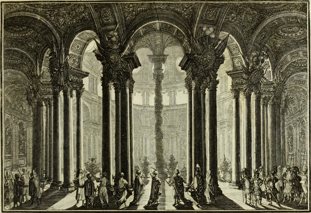 An illustration from Biblisches Engel- u. Kunst Werck : alles das jenige, was in heiliger göttlicher Schrifft Altes und Neuen Testaments von den heiligen Engels Gottes ... zu finden ist ... in zierlichen Kupffern, mit beygefüngten teutschen Erklärungs und Andachs-Reimen vorstellend, 1705, leaf 162