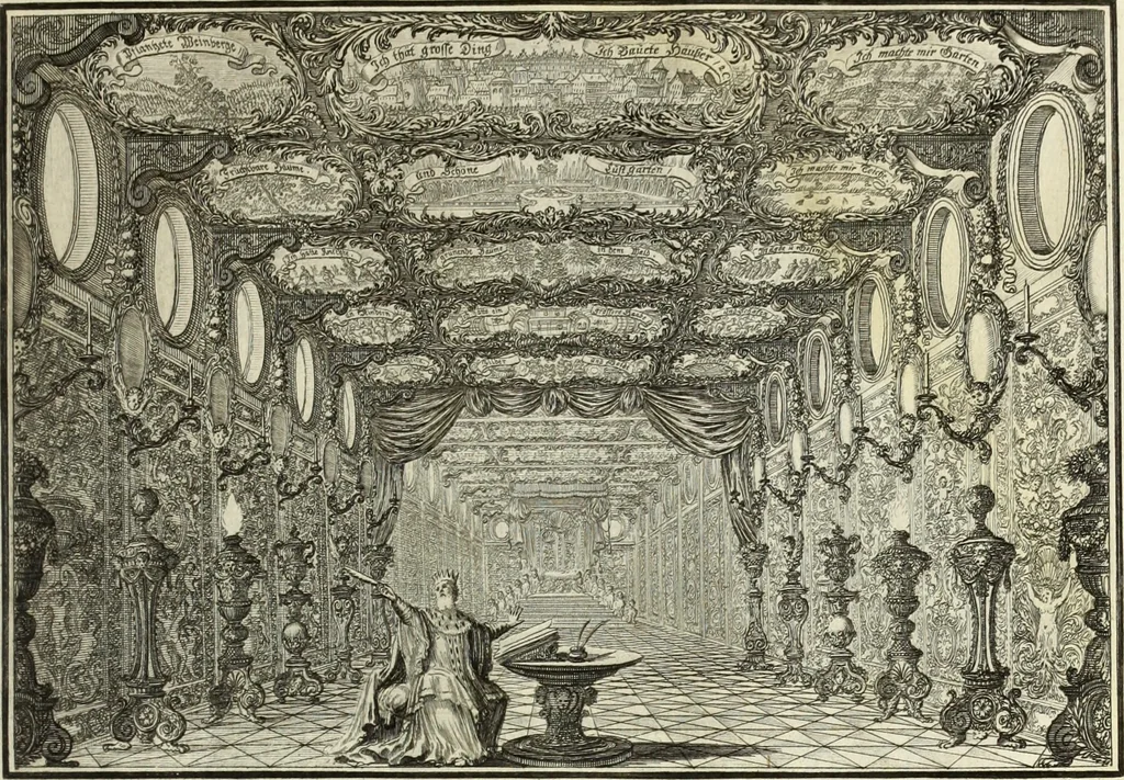 An illustration from Biblisches Engel- u. Kunst Werck : alles das jenige, was in heiliger göttlicher Schrifft Altes und Neuen Testaments von den heiligen Engels Gottes ... zu finden ist ... in zierlichen Kupffern, mit beygefüngten teutschen Erklärungs und Andachs-Reimen vorstellend, 1705, leaf 192