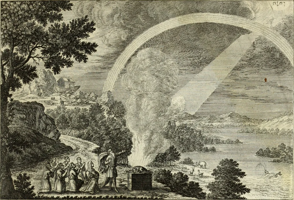 An illustration from Biblisches Engel- u. Kunst Werck : alles das jenige, was in heiliger göttlicher Schrifft Altes und Neuen Testaments von den heiligen Engels Gottes ... zu finden ist ... in zierlichen Kupffern, mit beygefüngten teutschen Erklärungs und Andachs-Reimen vorstellend, 1705, leaf 22