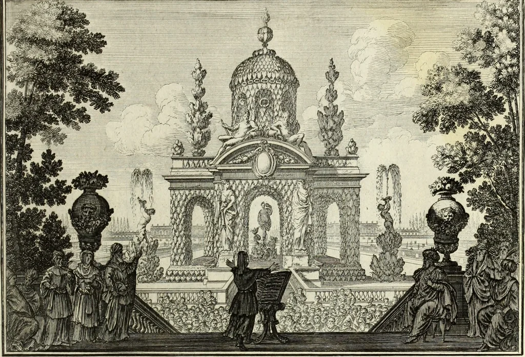 An illustration from Biblisches Engel- u. Kunst Werck : alles das jenige, was in heiliger göttlicher Schrifft Altes und Neuen Testaments von den heiligen Engels Gottes ... zu finden ist ... in zierlichen Kupffern, mit beygefüngten teutschen Erklärungs und Andachs-Reimen vorstellend, 1705, leaf 238