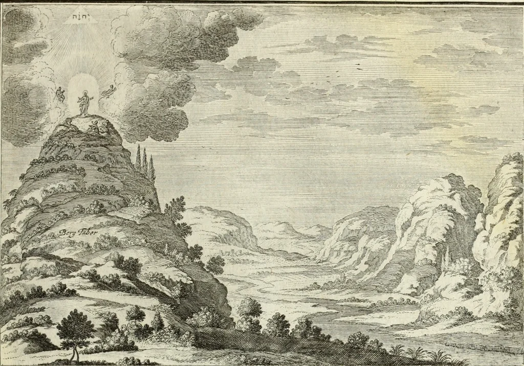 An illustration from Biblisches Engel- u. Kunst Werck : alles das jenige, was in heiliger göttlicher Schrifft Altes und Neuen Testaments von den heiligen Engels Gottes ... zu finden ist ... in zierlichen Kupffern, mit beygefüngten teutschen Erklärungs und Andachs-Reimen vorstellend, 1705, leaf 256