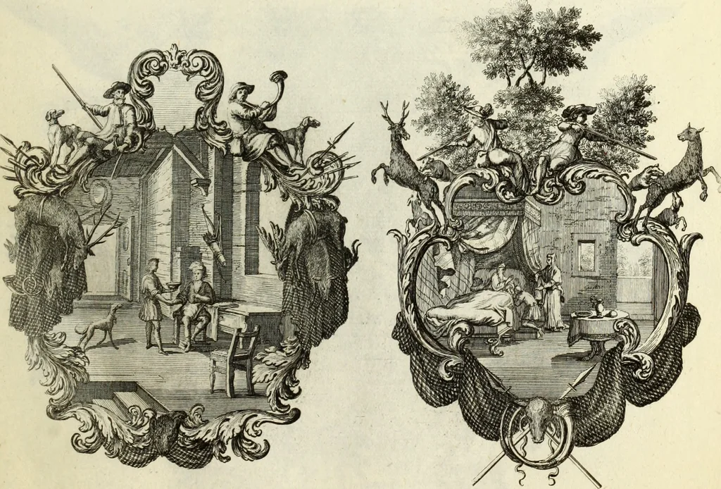 An illustration from Biblisches Engel- u. Kunst Werck : alles das jenige, was in heiliger göttlicher Schrifft Altes und Neuen Testaments von den heiligen Engels Gottes ... zu finden ist ... in zierlichen Kupffern, mit beygefüngten teutschen Erklärungs und Andachs-Reimen vorstellend, 1705, leaf 38