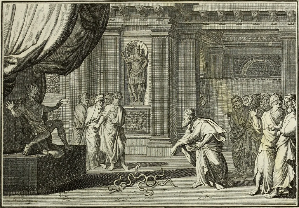 An illustration from Biblisches Engel- u. Kunst Werck : alles das jenige, was in heiliger göttlicher Schrifft Altes und Neuen Testaments von den heiligen Engels Gottes ... zu finden ist ... in zierlichen Kupffern, mit beygefüngten teutschen Erklärungs und Andachs-Reimen vorstellend, 1705, leaf 64