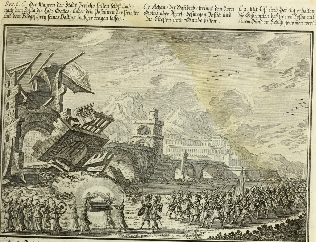 An illustration from Biblisches Engel- u. Kunst Werck : alles das jenige, was in heiliger göttlicher Schrifft Altes und Neuen Testaments von den heiligen Engels Gottes ... zu finden ist ... in zierlichen Kupffern, mit beygefüngten teutschen Erklärungs und Andachs-Reimen vorstellend, 1705, leaf 92