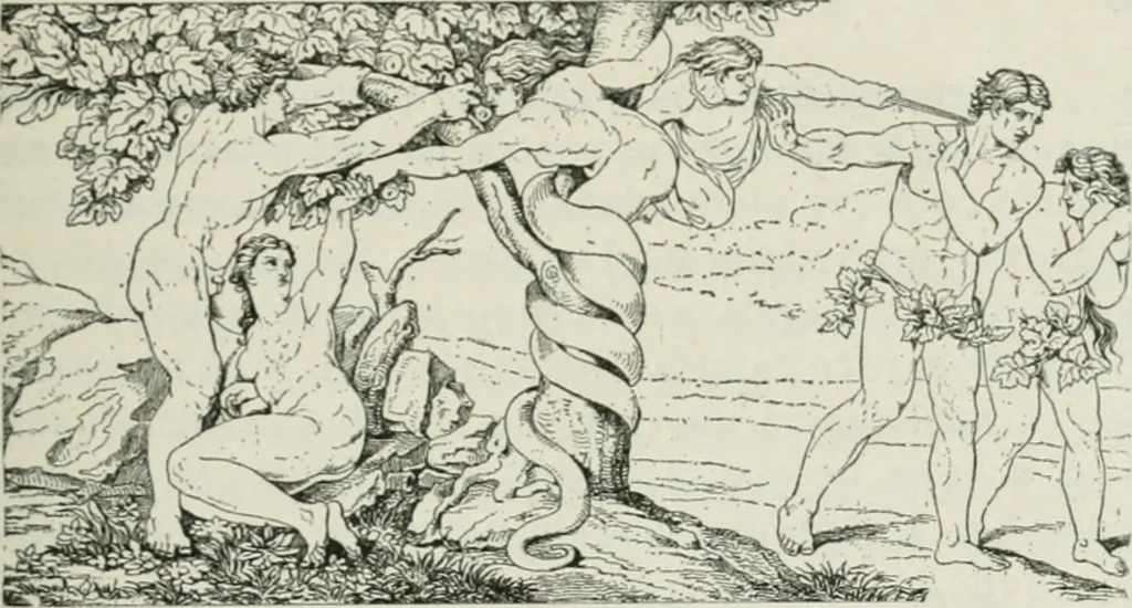 An illustration from Biblïne opovidannie pro sotvorennie svita v svitli nauky, 1918, leaf 44