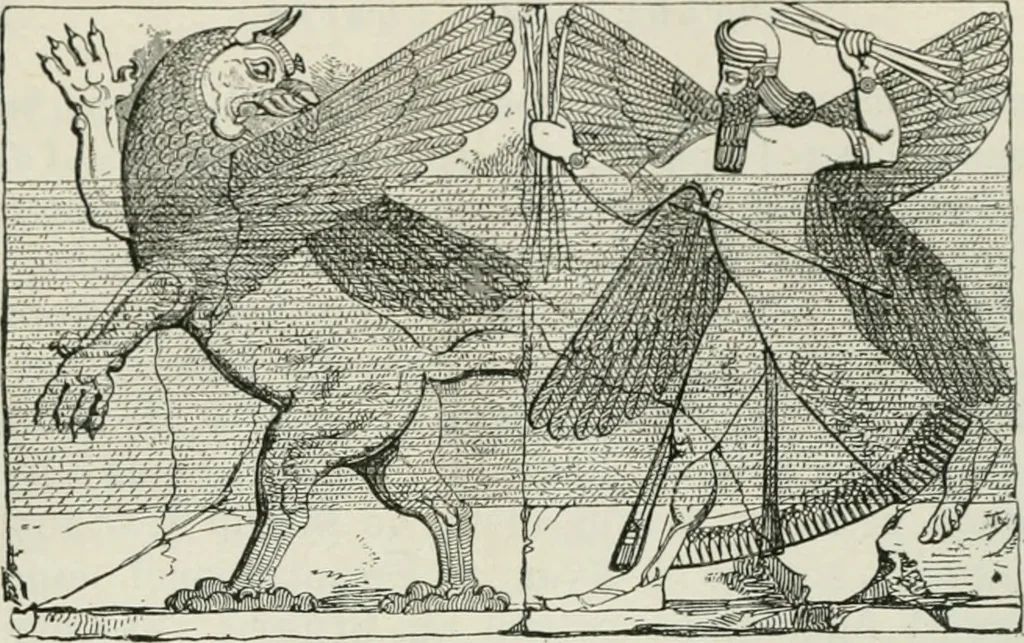 An illustration from Biblïne opovidannie pro sotvorennie svita v svitli nauky, 1918, leaf 75