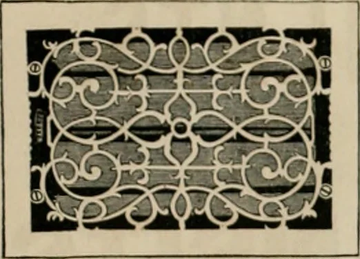 An illustration from Bicknell's village builder. Elevations and plans for cottages, villas, suburban residences, farm houses [etc.] also exterior and interior details for public and private buildings, with approved forms of contracts and specifications. Containing fifty-five plates drawn to scale, 1872, leaf 194
