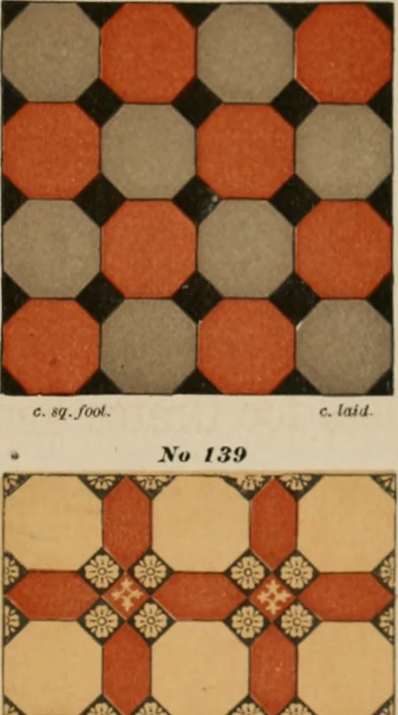 An illustration from Bicknell's village builder. Elevations and plans for cottages, villas, suburban residences, farm houses [etc.] also exterior and interior details for public and private buildings, with approved forms of contracts and specifications. Containing fifty-five plates drawn to scale, 1872, leaf 200