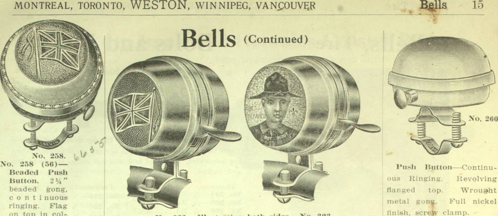 An illustration from Bicycle accessories and repair supplies : bicycles, motorcycle accessories, motor accessories : [catalogue, 1918, leaf 16