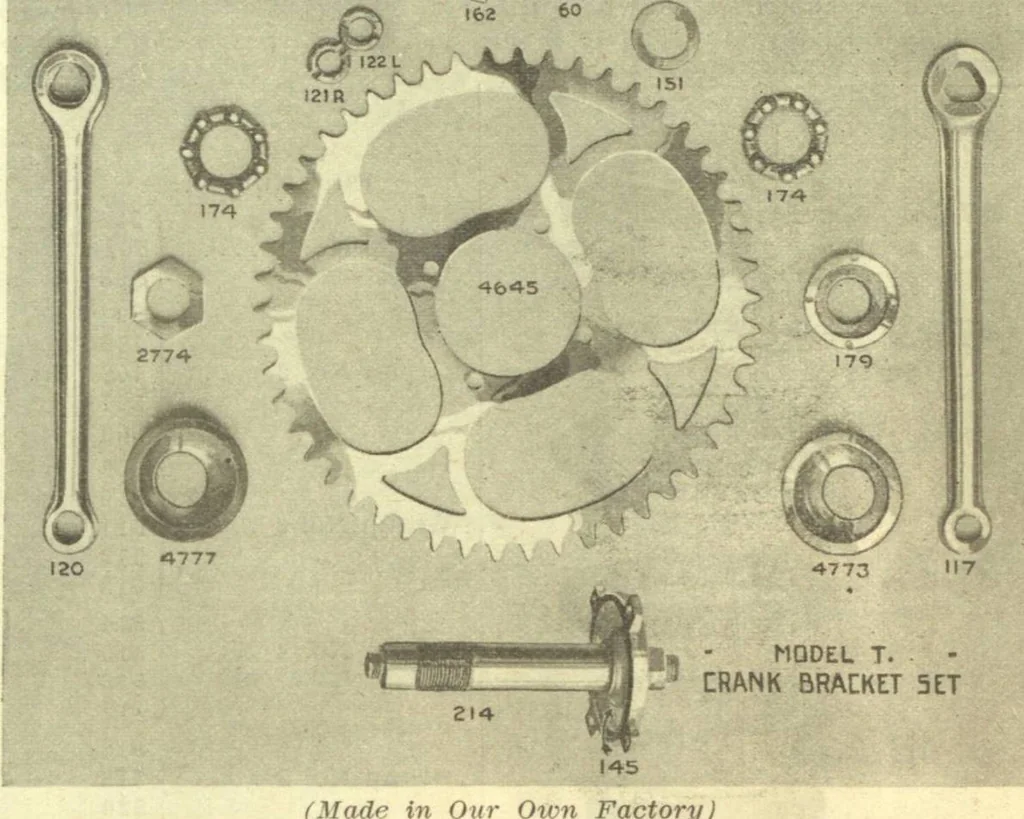 An illustration from Bicycle accessories and repair supplies : bicycles, motorcycle accessories, motor accessories : [catalogue, 1918, leaf 36