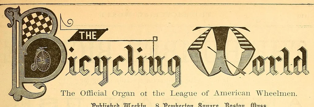 An illustration from The bicycling world, 1881, leaf 117