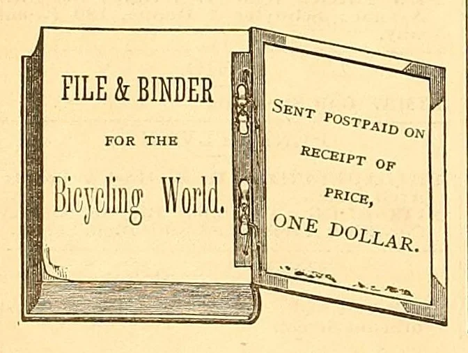 An illustration from The bicycling world, 1881, leaf 32