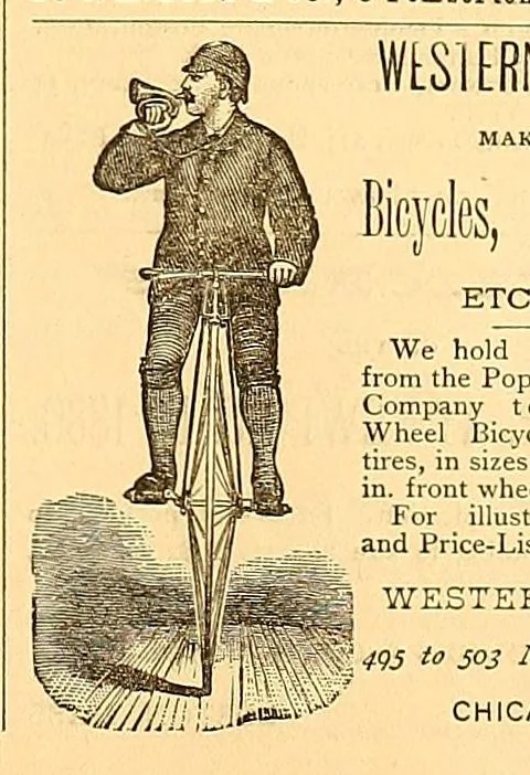 An illustration from The bicycling world, 1881, leaf 55