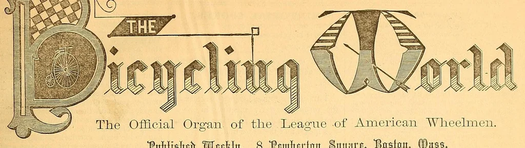 An illustration from The bicycling world, 1881, leaf 9