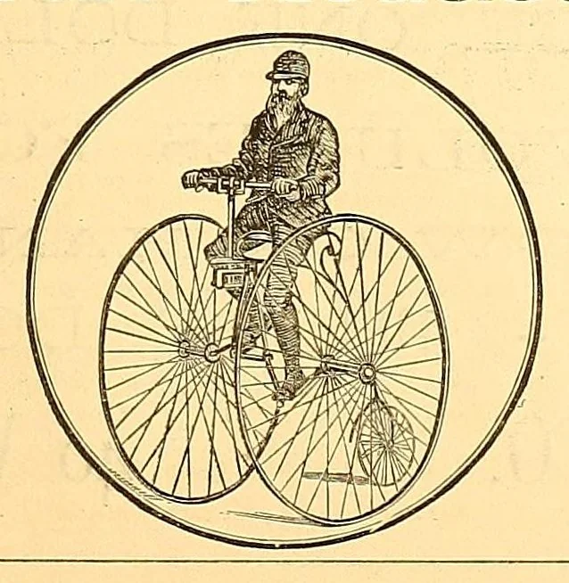An illustration from The bicycling world & archery field, 1880, leaf 235