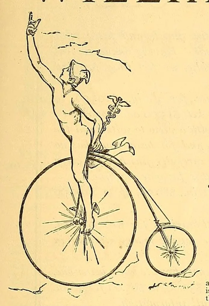 An illustration from The bicycling world & archery field, 1880, leaf 299