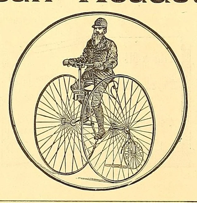 An illustration from The bicycling world & archery field, 1880, leaf 406