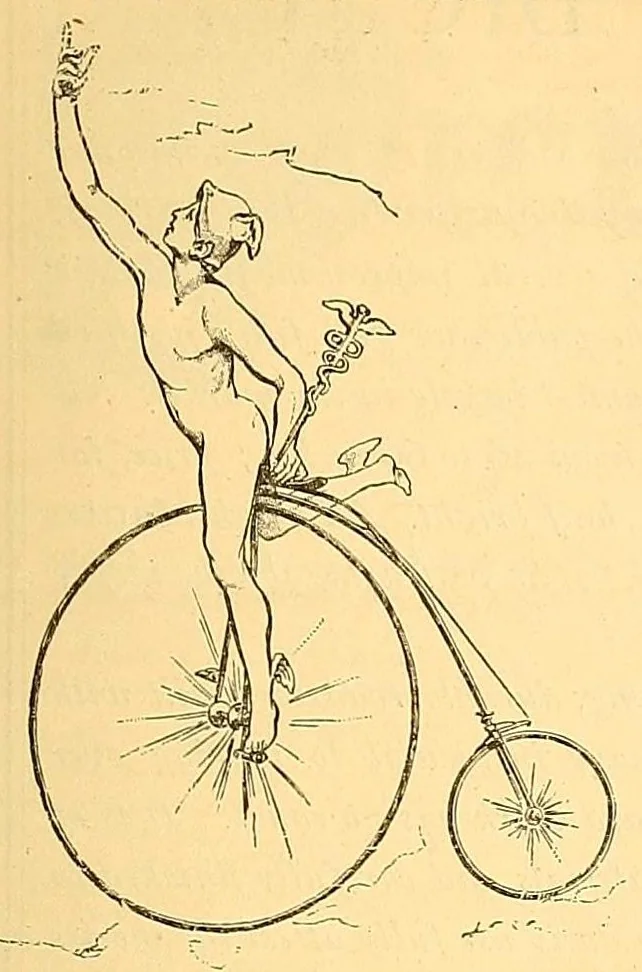 An illustration from The bicycling world & archery field, 1880, leaf 59