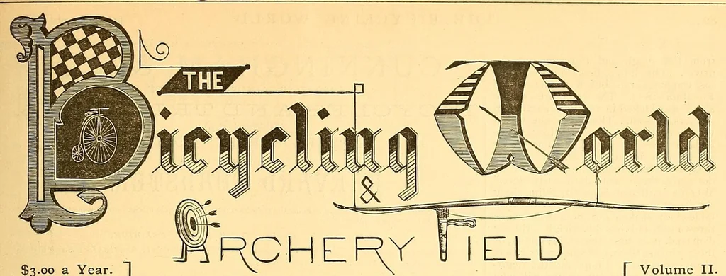 An illustration from The bicycling world & archery field, 1880, leaf 93