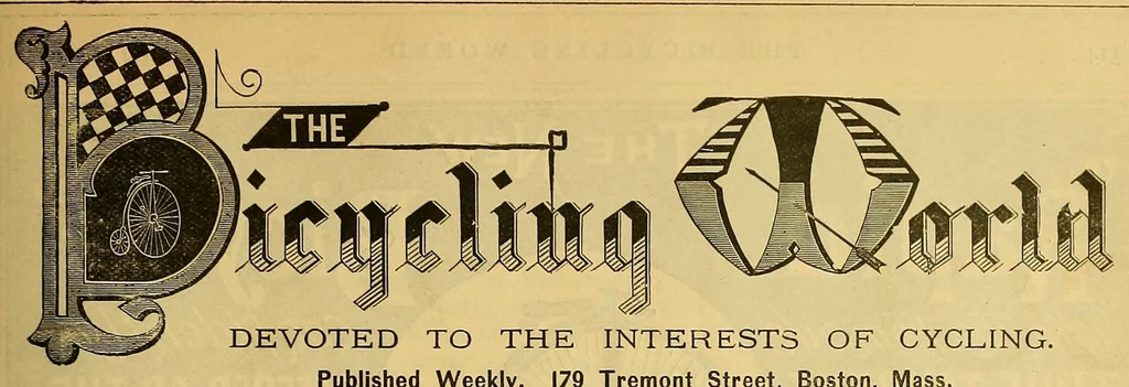 An illustration from The bicycling world, 1881, leaf 121