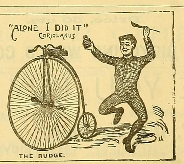 An illustration from The bicycling world, 1881, leaf 262