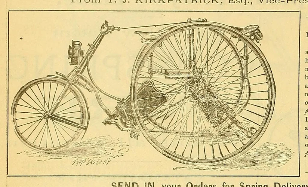 An illustration from The bicycling world, 1881, leaf 380