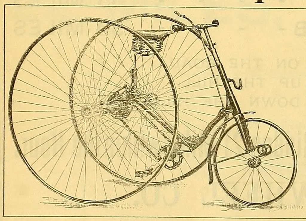 An illustration from The bicycling world, 1881, leaf 90