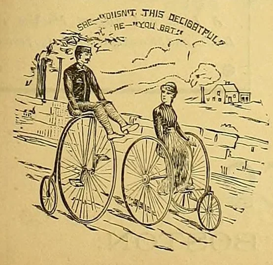 An illustration from The bicycling world, 1881, leaf 179
