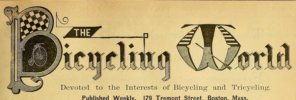 An illustration from The bicycling world, 1881, leaf 277