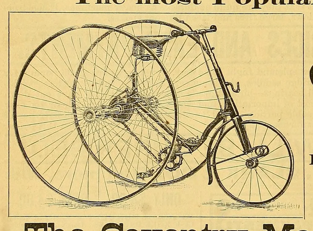 An illustration from The bicycling world, 1881, leaf 612