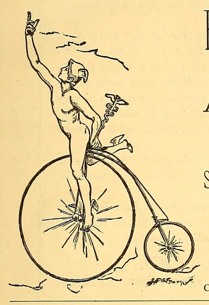 An illustration from The bicycling world, 1881, leaf 43