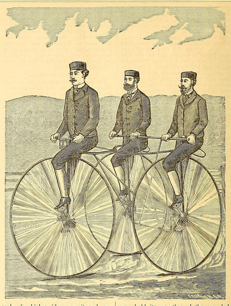 An illustration from The bicycling world, 1881, leaf 98