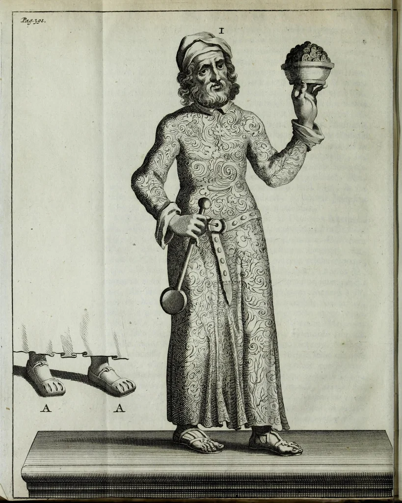 An illustration from Bigde kohanim, id est, Vestitus sacerdotum Hebraeorum : sive, commentarius amplissimus in Exodi cap. XXVIII ac XXXIX & Levit. cap. XVI aliaque loca S. Scripturae quam plurima, 1697, leaf 486
