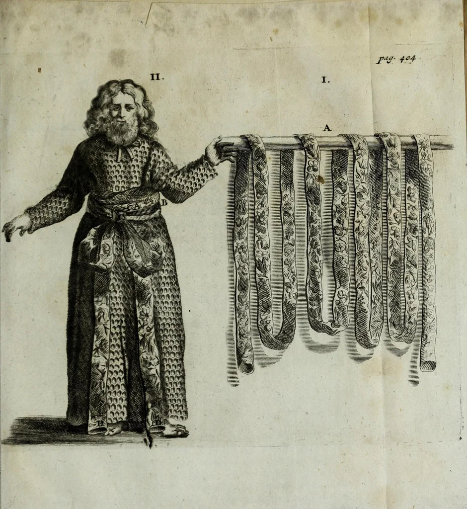 An illustration from Bigde kohanim, id est, Vestitus sacerdotum Hebraeorum : sive, commentarius amplissimus in Exodi cap. XXVIII ac XXXIX & Levit. cap. XVI aliaque loca S. Scripturae quam plurima, 1697, leaf 503